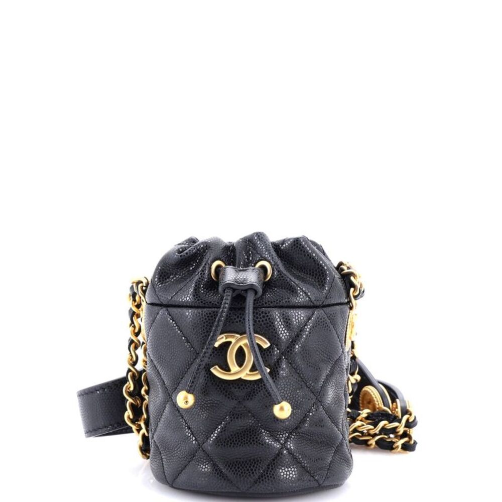 Chanel Twist Your Buttons Drawstring Bucket Bag Q… - image 1